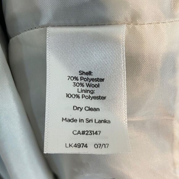 Talbots Gingham Mini Skirt Women's 16W Black White Wool Classic Lined Old Money - Picture 5 of 6